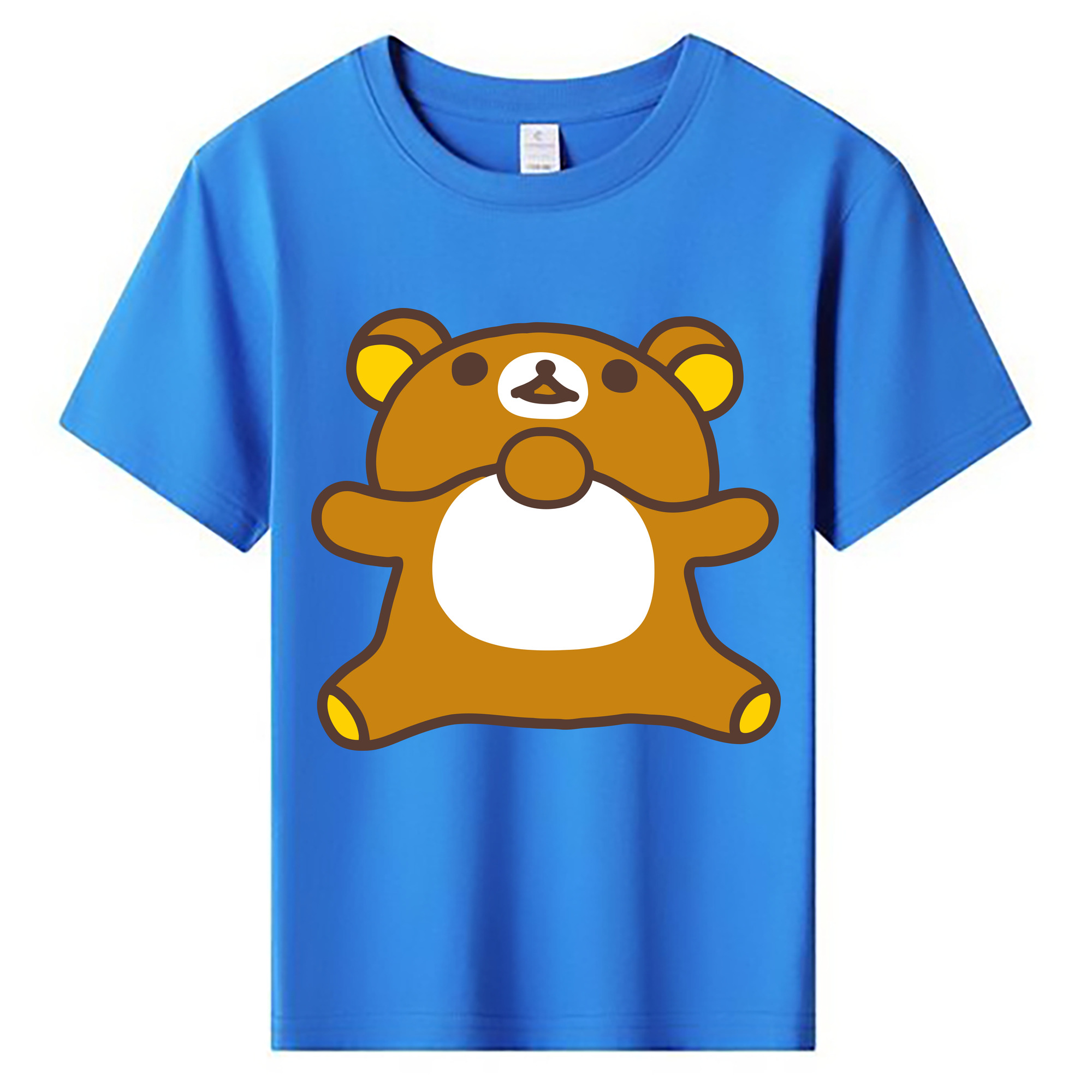 （画像用） リラックマ リラックマ キイロイトリ Rilakkuma Korilakkuma Kiiroitori 綿100％キッズTシャツ（フロントプリント）